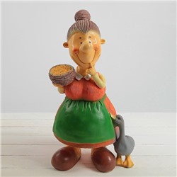 Садовая фигура из полистоуна «Бабушка с пшеницей», 60×24×30 см