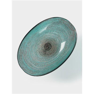 Блюдо сервировочное Inspiration, d=30 см, на ножке, цвет изумрудный