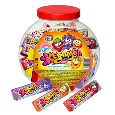 Жевательная конфета "Жевамба" ассорти 16г (60шт)