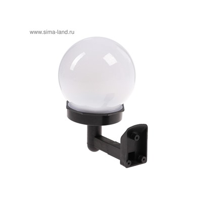 Садовый светильник «Шар», уличный, на солнечной батарее, 14×15×10 см, 1 LED, свечение белое