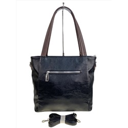 Женская сумка из натуральной кожи, цвет  черный