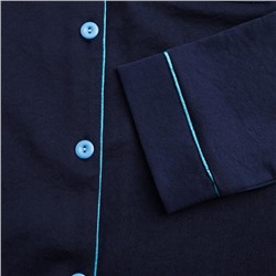 Пижама женская (рубашка, шорты) MINAKU: Light touch, синяя, размер 52