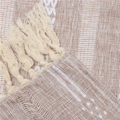 Дорожка на стол Этель коричневый 30×180 см, 100% п/э