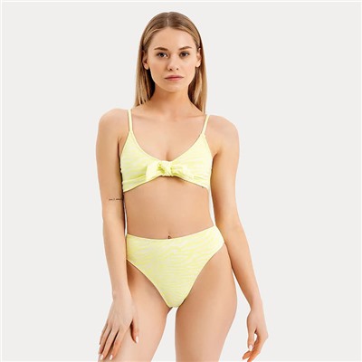 Купальник раздельный женский, геометрия на салатовом, размер 44 (S)