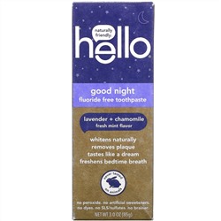 Hello, Good Night, Fluoride Free Toothpaste, Lavender + Chamomile, 3 oz (85 g)