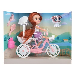 Кукла "Велопрогулка" с аксессуарами, в коробке