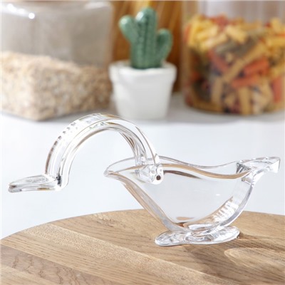 Соковыжималка для цитрусовых, 12×3.5×5.1 см, акрил, прозрачная