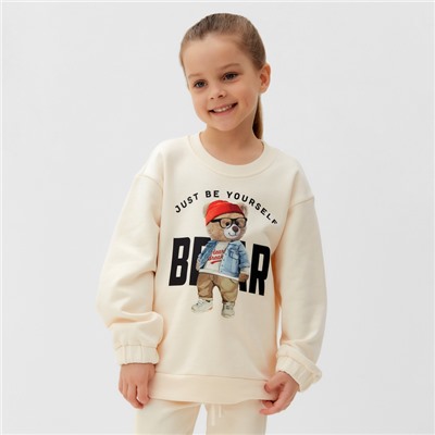 Костюм детский KAFTAN «Мишка»: джемпер, брюки, размер 40 (146-152 см), бежевый