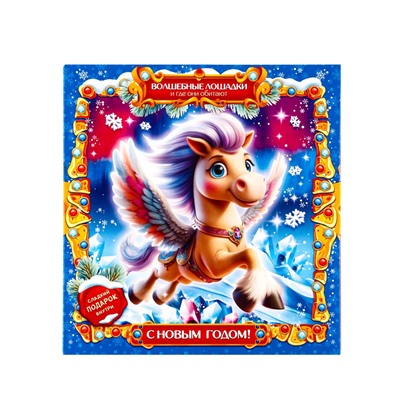 Сладкий новогодний подарок «Энциклопедия лошадей», 900 г