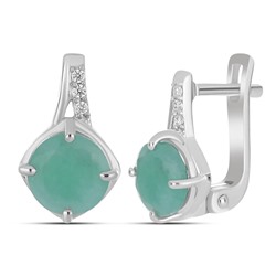 Серьги, изумруд берилл, Жюли