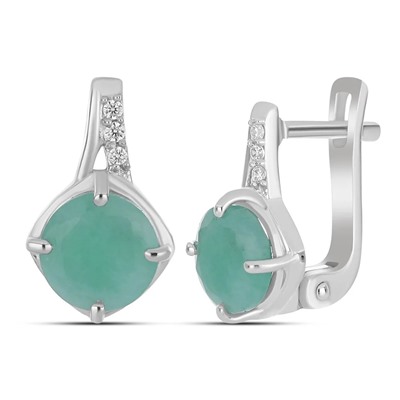 Серьги, изумруд берилл, Жюли