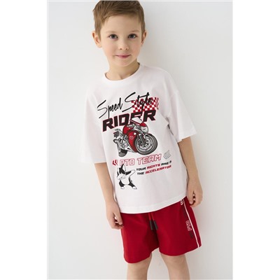 Комплект трикотажный для мальчиков: фуфайка (футболка), шорты PLAYTODAY, 1239878