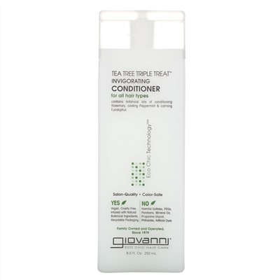 Giovanni, Tea Tree Triple Treat™, стимулирующий кондиционер, 250 мл (8,5 жидк. унции)