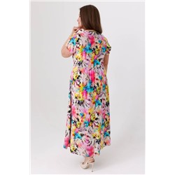 Платье штапель  6126/06/Фуксия