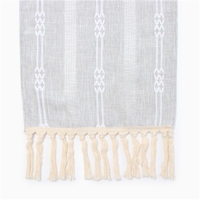 Дорожка на стол Этель серая 30×180 см, 100% п/э