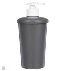 Диспенсер для жидкого мыла "Scandi" 83х83х180мм, 0,4л, серый
