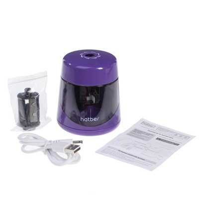 Точилка электрическая с контейнером MULTI с запасным лезвием + USB зарядка (087645) Хатбер