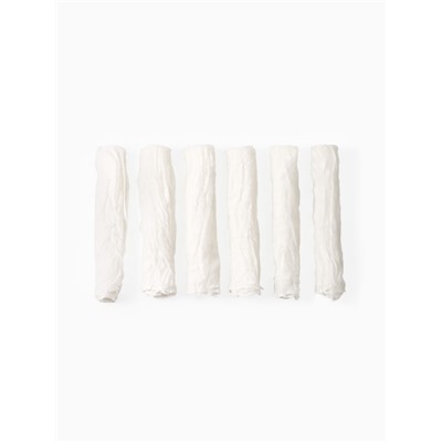 Набор салфеток «Этель», 50×50 см - 6 шт., белый, 100% п/э