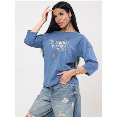 Фрактал - футболка индиго