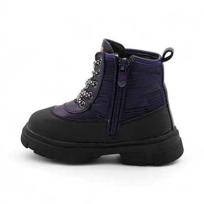 Ботинки демисезонные 5921-2В черно синие п/п