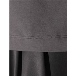 Нарядная футболка с принтом фольгой из премиального хлопка с эластаном