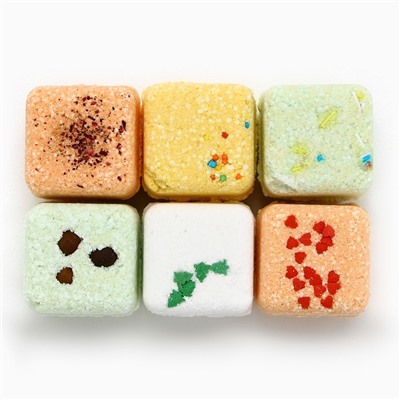 Бомбочки для ванны с добавками «Уютной зимы», 6×70 г, аромат мандарин, Чистое счастье