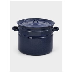 Бак эмалированный, 16 л, без декора, синий