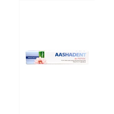 Aasha Herbals Зубная паста Комплексный уход за полостью рта и защита от кариеса / Aashadent Лотос, 100 г KRISTALLER, 1110905