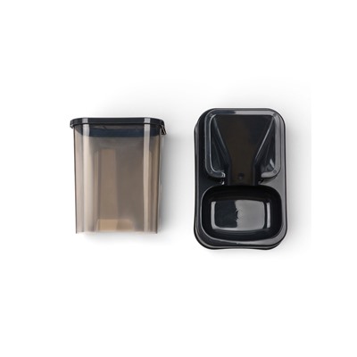 Автокормушка, 1.5 л, нескользящее основание, чёрная