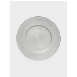 Тарелка подстановочная Wilson&Young Silvery, d=33 см, стекло, серебристая