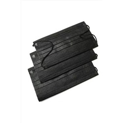 Nail Art Маска медицинская трехслойная одноразовая нестерильная, 50 шт., черный KRISTALLER, 1107156