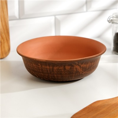 Форма для запекания с крышкой, 550 мл., 16×11 см, красная глина