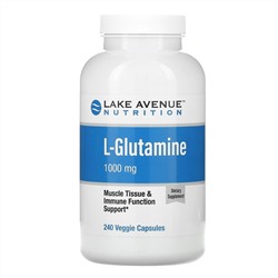 Lake Avenue Nutrition, L-глютамин, 1000 мг, 240 растительных капсул