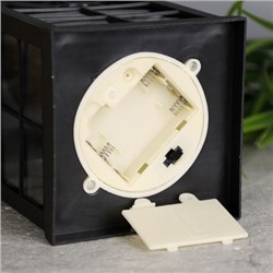 Светильник фонарь настольный Новогодний 21 см черный / YR01515B /уп 48/от батареек