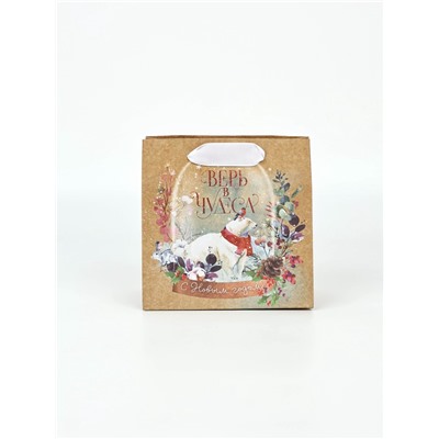 Набор пакетов подарочных новогодних «Верь в чудеса», 3 шт., 14×14×9 см, 22×22×11 см, 30×30×12 см