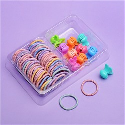 Набор резинок/заколок для волос "Нежность" 60 предметов