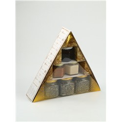 Подарочный набор новогодний «С Новым Годом»: крем-мёд 2 шт.×120 г, варенье 100 мл., чай 3 шт.×25 г