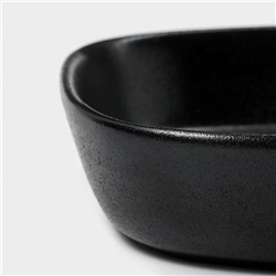 Блюдо для подачи Magistro Carbon, 28×19×4 см, фарфор, чёрное