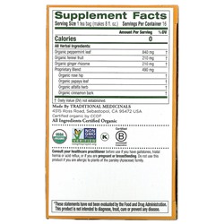 Traditional Medicinals, Organic Belly Comfort, перечная мята, без кофеина, 16 чайных пакетиков, 28 г (0,99 унции)