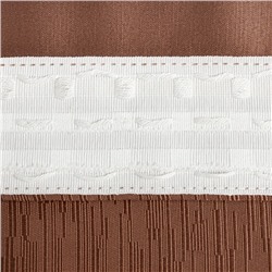 Штора портьерная «Этель. Фактура», коричневая, 145×265 см
