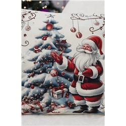 Наволочка декоративная новогодняя 2 шт рогожка НАТАЛИ, 1221265