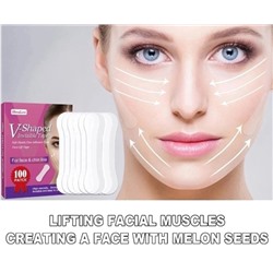 Тейпы для подтяжки лица прозрачные 100 шт #23004906