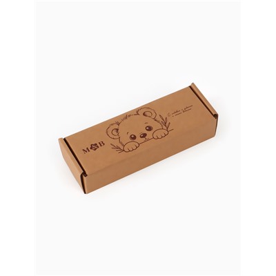 Расческа детская, деревянная с натуральной щетиной, в коробке, M&B