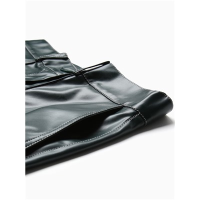 Брюки женские из экокожи MINAKU: Eco leather, зелёные, размер 42