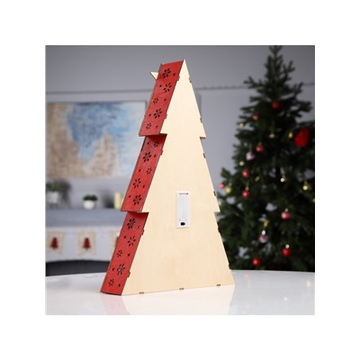 Светодиодная фигура «Дед Мороз» 29.5×45×7 см, дерево, батарейки AAAх2 (не в комплекте), свечение тёплое белое