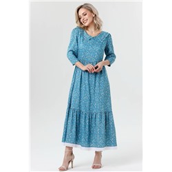 Платье штапель  6102/05/Голубой