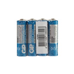 Батарейка солевая GP PowerPlus Heavy Duty, AA, R6-4S, 1.5 В, спайка, 4 шт.