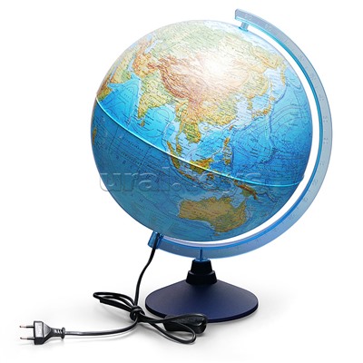 Интерактивный глобус Земли физико-политический 320мм с подсветкой от сети. Очки виртуальной реальности (VR) в комплекте