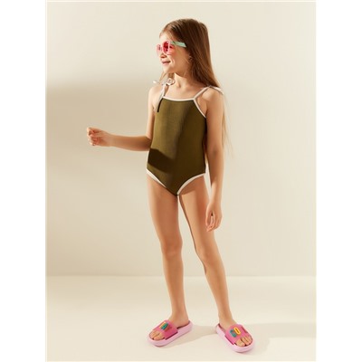Купальник слитный детский MINAKU цвет зелёный, рост 110-116 см