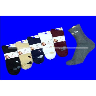 Ecosocks носки женские ангора НОРКА ШЕРСТЬ "с ушками" арт. 6630
